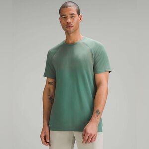 Lululemon Metal Vent Tech Short Sleeve Shirt Solar Orange Maldives Green